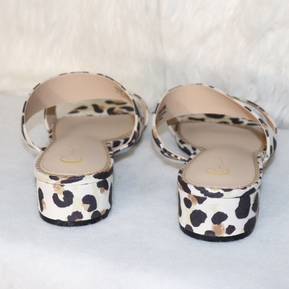 #8  Comfort Leopard Print Slide Sandals 10 Wide - Picture 6 of 8